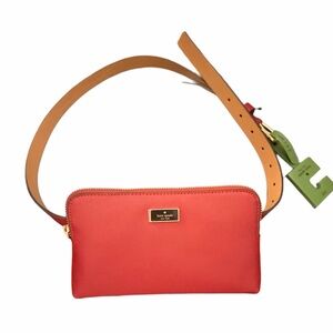 NWT Kate Spade Red Leather belt bag- red on a tan leather may I add- classic❤️❤️